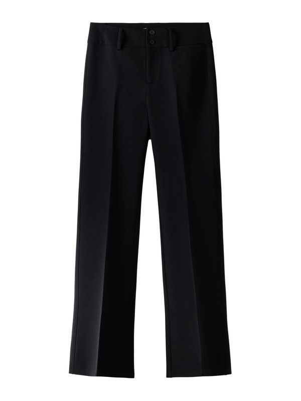 Bershka Bershka Панталон с ръб  черно