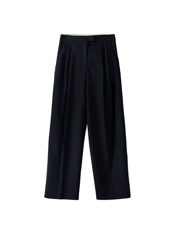 Bershka Bershka Панталон с ръб  нейви синьо