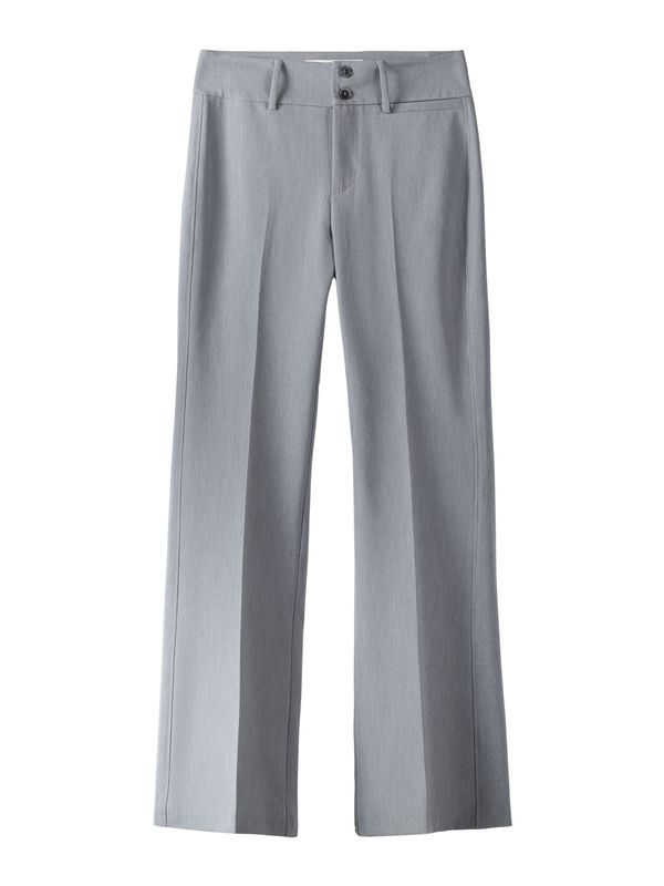 Bershka Bershka Панталон с ръб  сив меланж