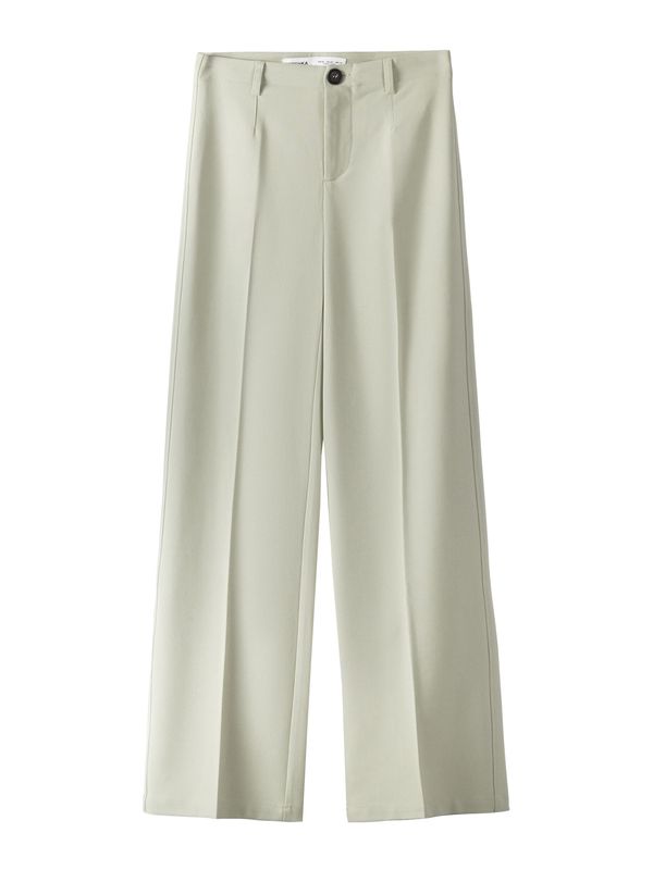 Bershka Bershka Панталон с ръб  слонова кост