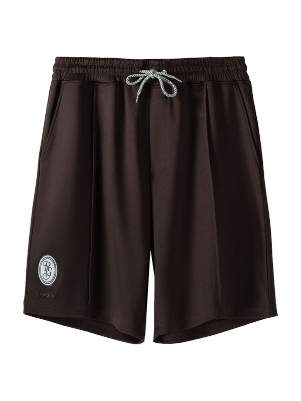 Bershka Bershka Панталон  шоколад / антрацитно черно / зелено / бяло