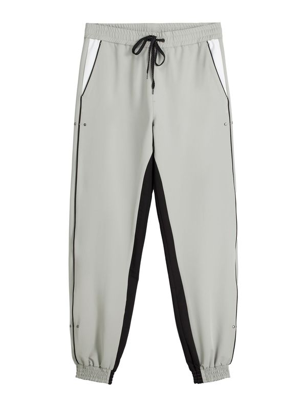 Bershka Bershka Панталон  сиво / черно / бяло