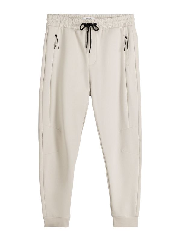 Bershka Bershka Панталон  светлобежово / черно