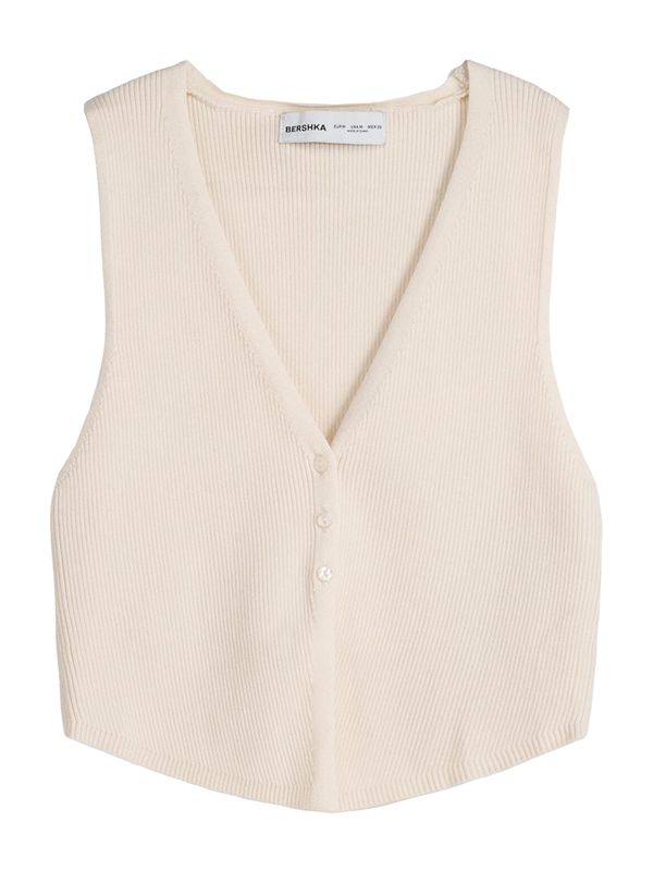 Bershka Bershka Плетен елек  екрю