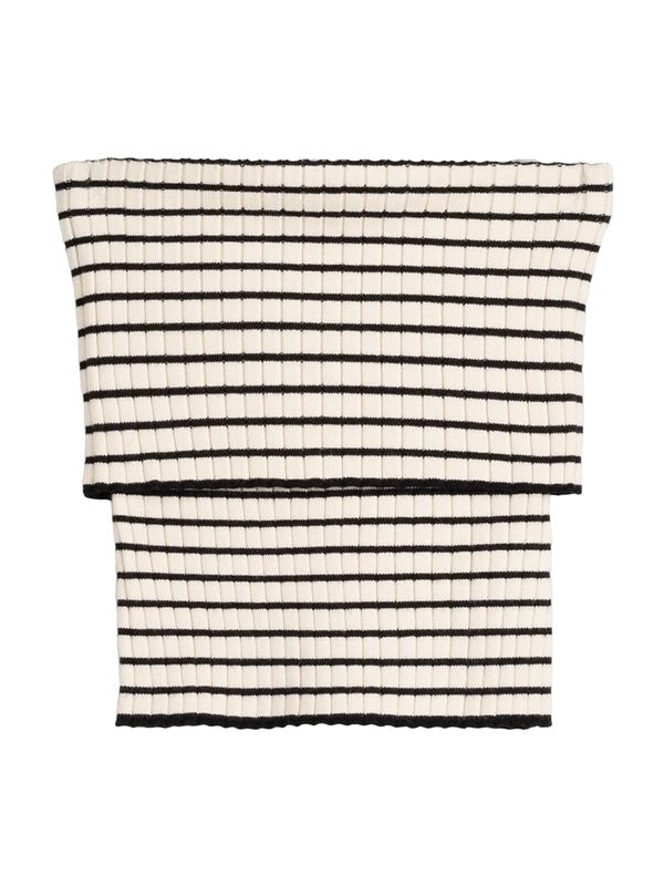 Bershka Bershka Плетен топ  екрю / черно