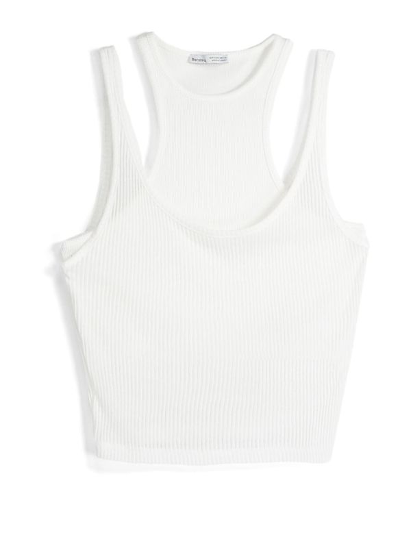 Bershka Bershka Плетен топ  екрю