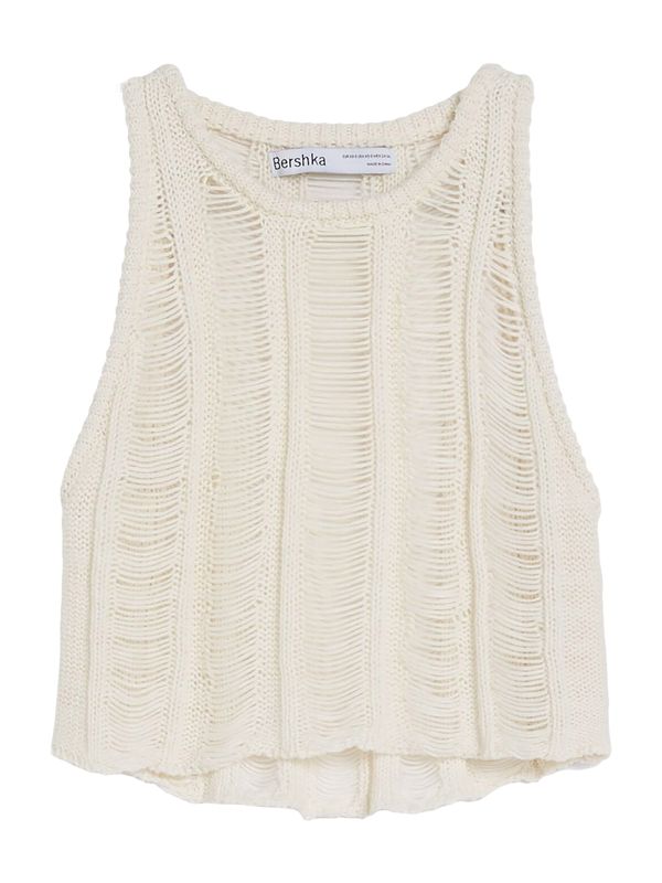 Bershka Bershka Плетен топ  екрю