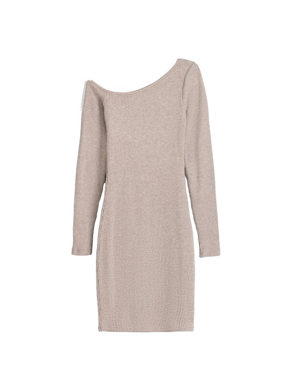 Bershka Bershka Плетена рокля  бежово
