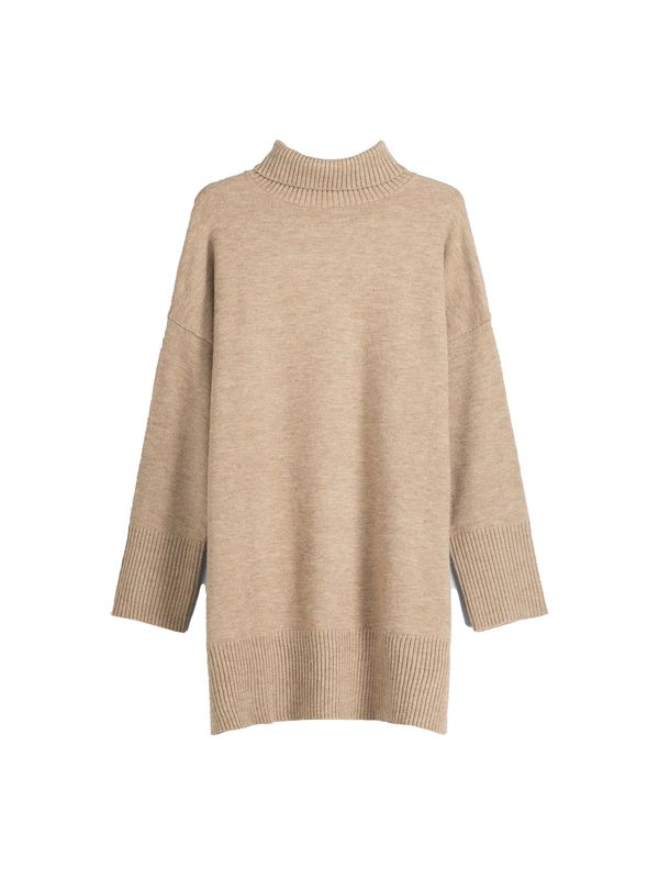 Bershka Bershka Плетена рокля  цвят "пясък"