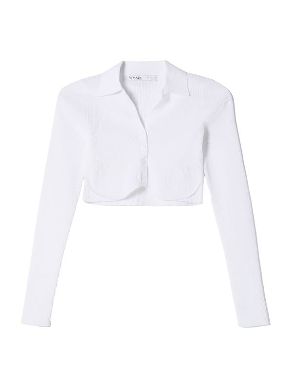 Bershka Bershka Плетена жилетка  бяло