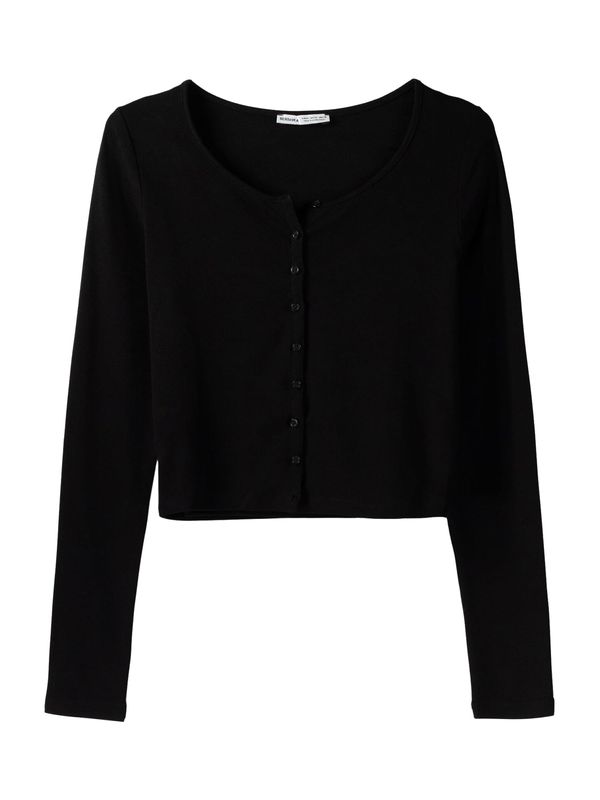 Bershka Bershka Плетена жилетка  черно