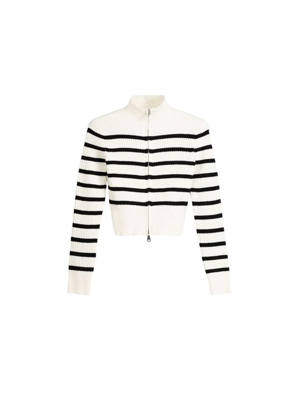 Bershka Bershka Плетена жилетка  екрю / черно