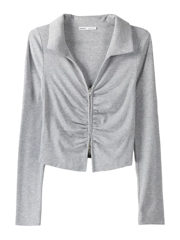 Bershka Bershka Плетена жилетка  сиво