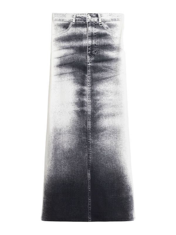 Bershka Bershka Пола  черен деним / бяло