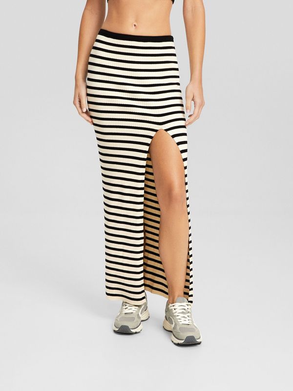 Bershka Bershka Пола  черно / бял памук