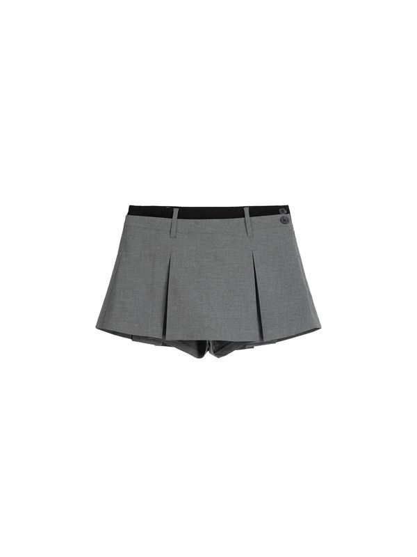 Bershka Bershka Пола  сив меланж / черно