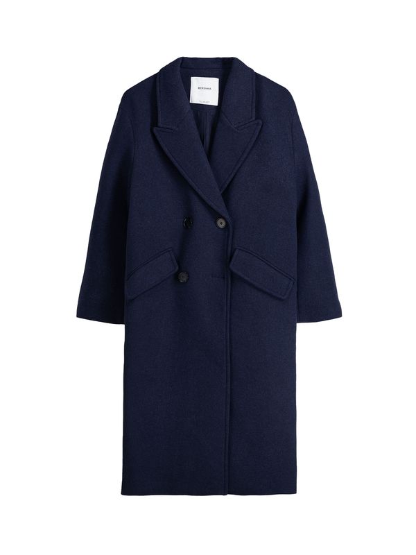 Bershka Bershka Преходно палто  нейви синьо