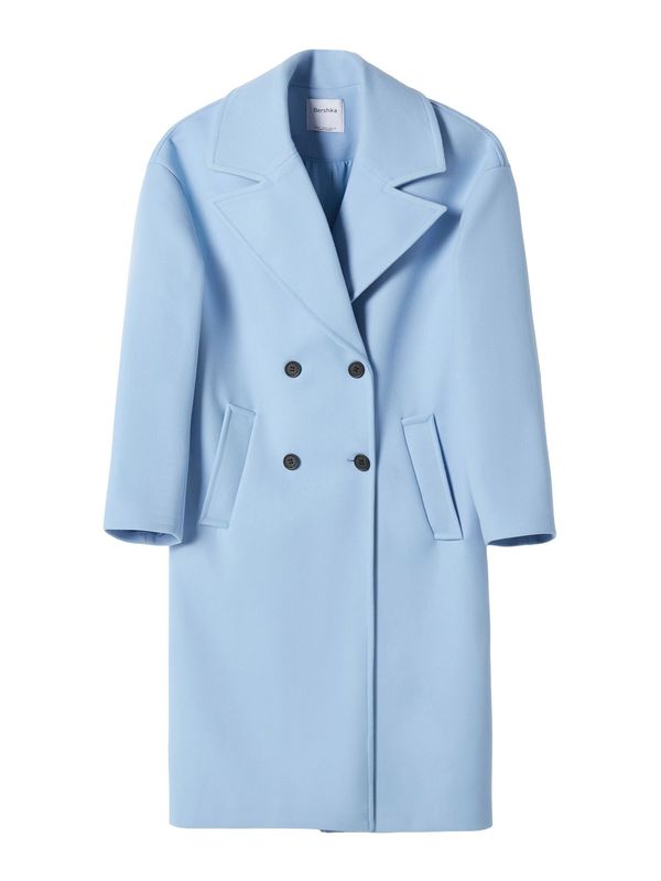 Bershka Bershka Преходно палто  светлосиньо