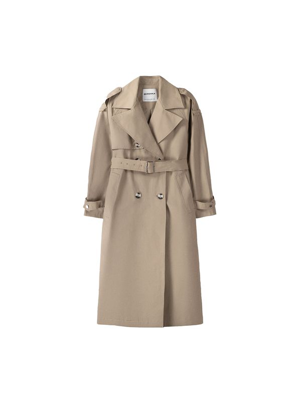 Bershka Bershka Преходно палто  тъмнобежово