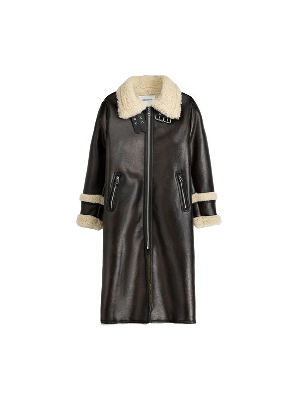 Bershka Bershka Преходно палто  тъмнокафяво