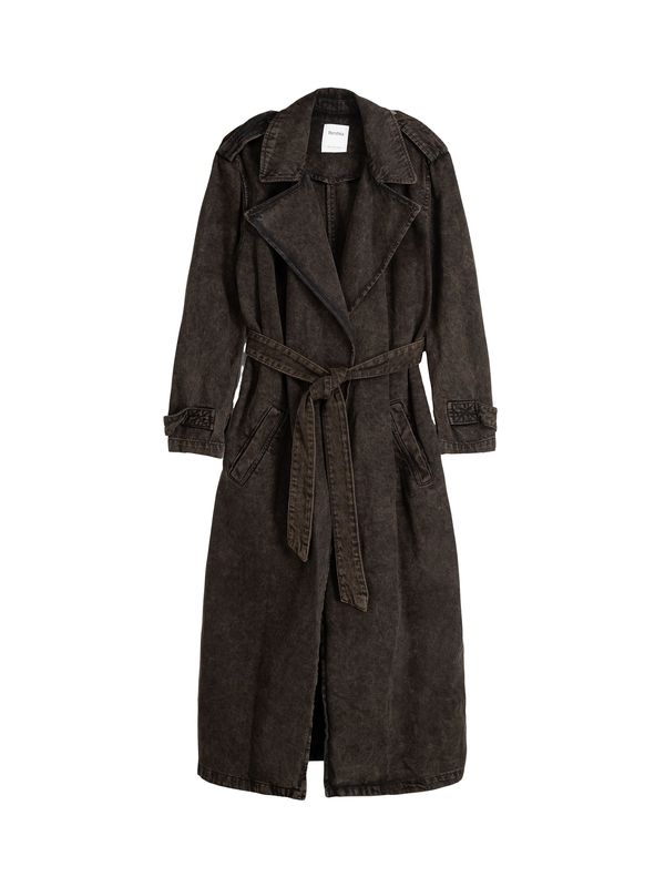 Bershka Bershka Преходно палто  тъмнокафяво