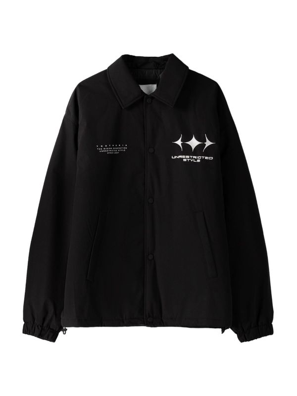 Bershka Bershka Преходно яке  черно / бяло