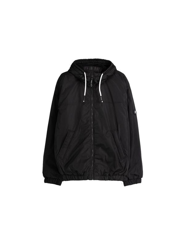 Bershka Bershka Преходно яке  черно / бяло