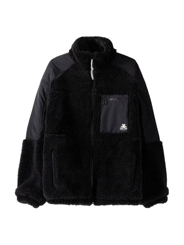 Bershka Bershka Преходно яке  черно / бяло