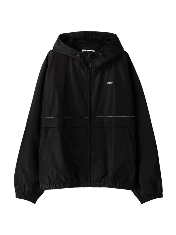 Bershka Bershka Преходно яке  черно / сребърно