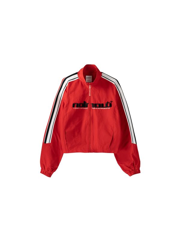 Bershka Bershka Преходно яке  червено / черно / бяло