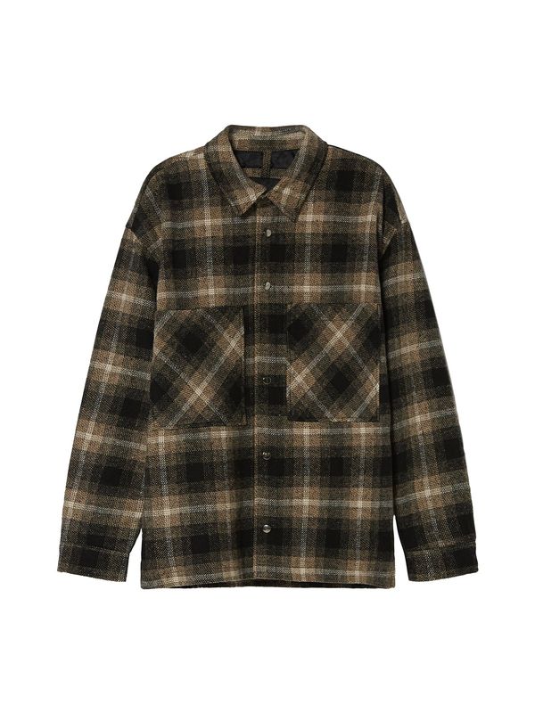 Bershka Bershka Преходно яке  кафяво / черно