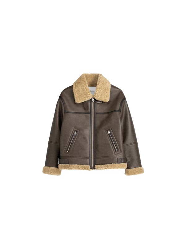 Bershka Bershka Преходно яке  шоколад / светлокафяво