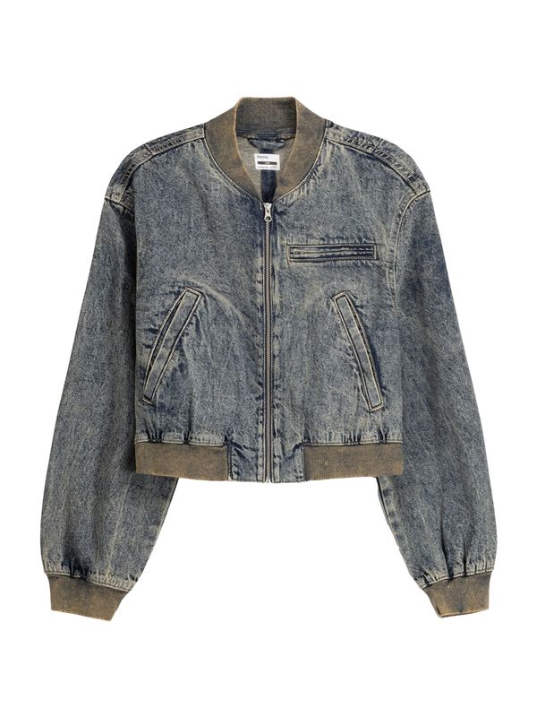 Bershka Bershka Преходно яке  син деним / оранжево