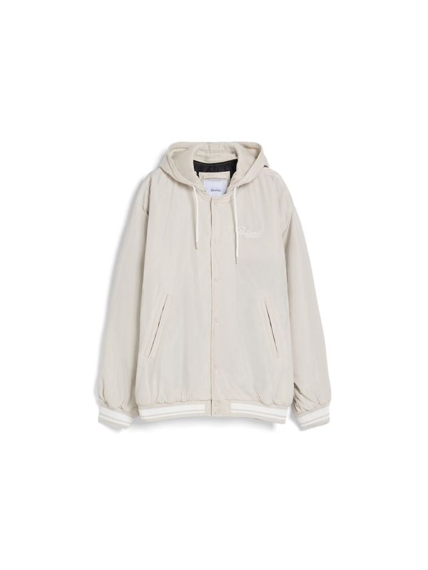 Bershka Bershka Преходно яке  светлосиво / бяло