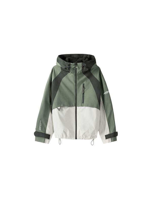 Bershka Bershka Преходно яке  светлосиво / зелено / черно