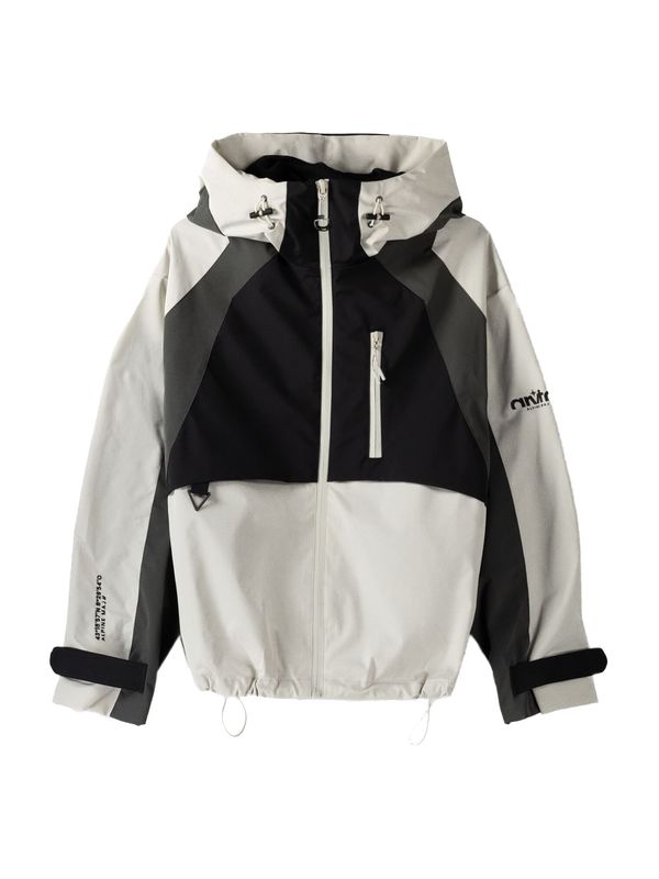 Bershka Bershka Преходно яке  тъмносиво / черно / бяло