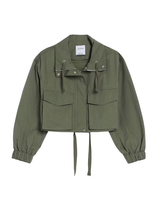 Bershka Bershka Преходно яке  тъмнозелено