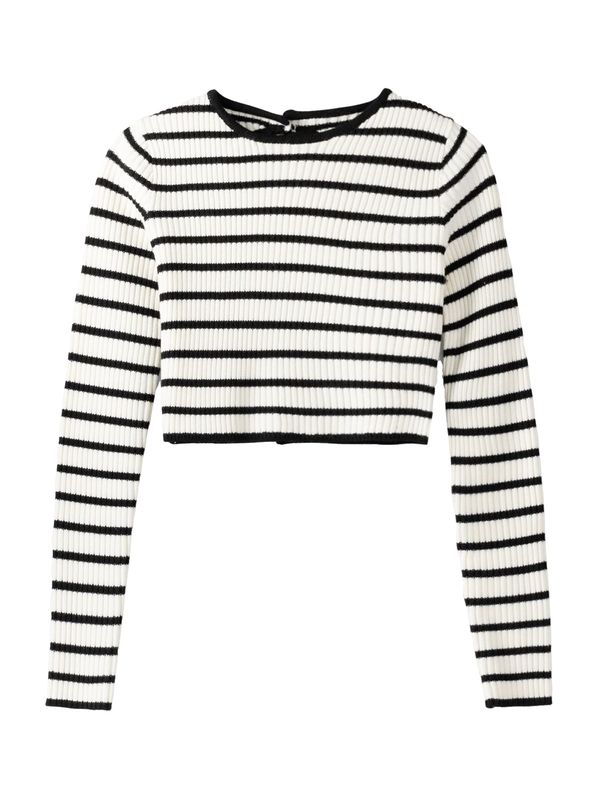 Bershka Bershka Пуловер  черно / бяло