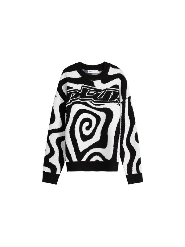 Bershka Bershka Пуловер  черно / бяло