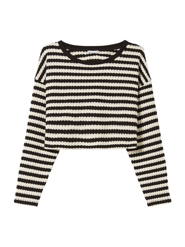 Bershka Bershka Пуловер  черно / бяло