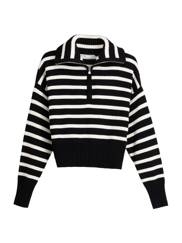 Bershka Bershka Пуловер  черно / бяло