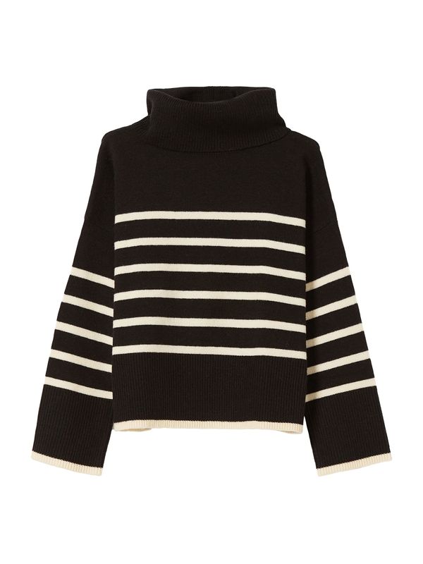 Bershka Bershka Пуловер  екрю / черно