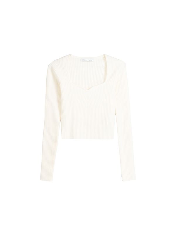 Bershka Bershka Пуловер  кремаво