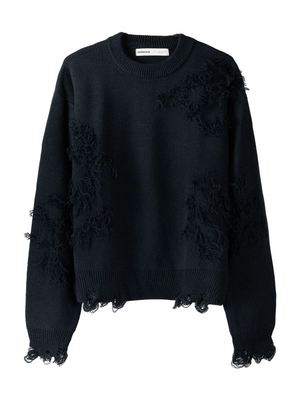 Bershka Bershka Пуловер  нейви синьо