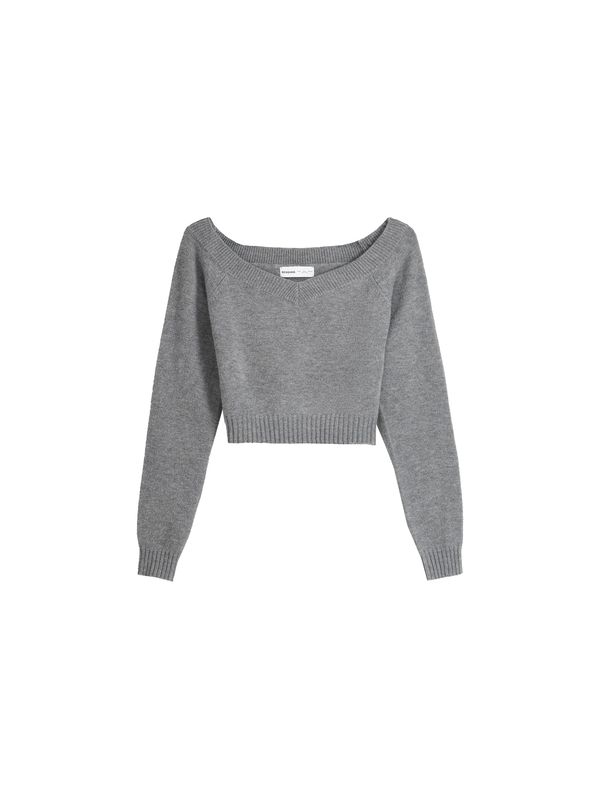 Bershka Bershka Пуловер  сив меланж