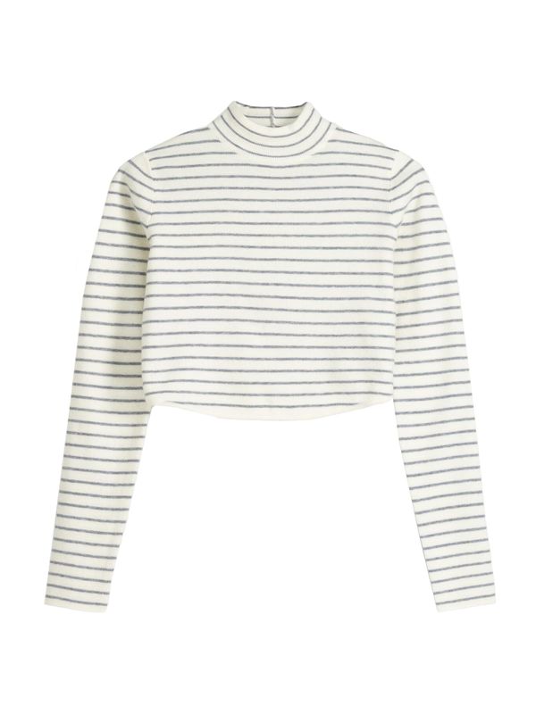 Bershka Bershka Пуловер  сиво / светлосиво