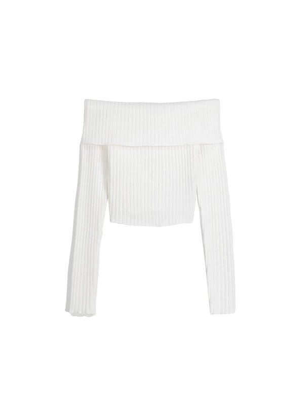 Bershka Bershka Пуловер  яйчена черупка