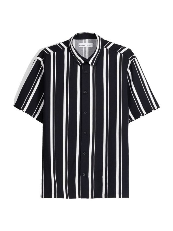Bershka Bershka Риза  черно / бяло