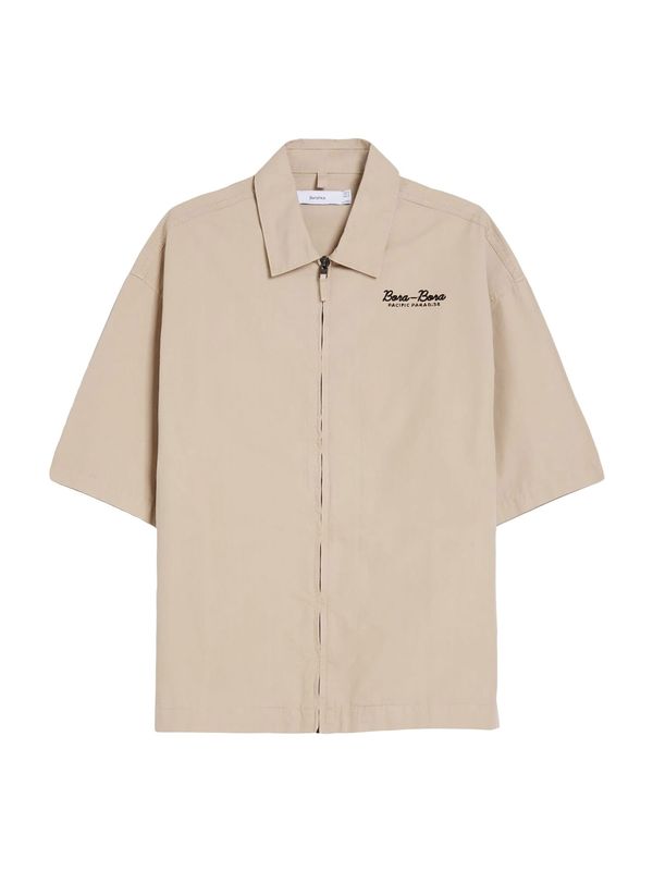 Bershka Bershka Риза  цвят "пясък" / черно