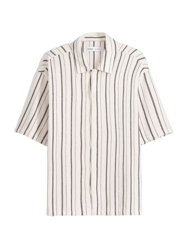 Bershka Bershka Риза  екрю / черно